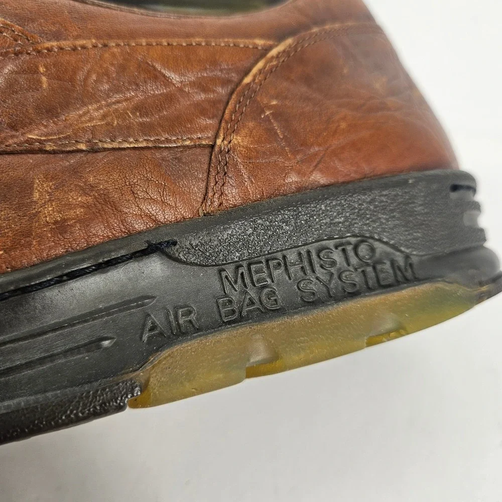 Mephisto Dribbler Runoff Air Mens Leather‎ Lace Up Casual Walking Shoes Brown 10